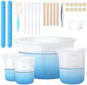 Set di Scodelle e Cucchiai in Silicone - 600ml, 250ml, 100ml con Accessori