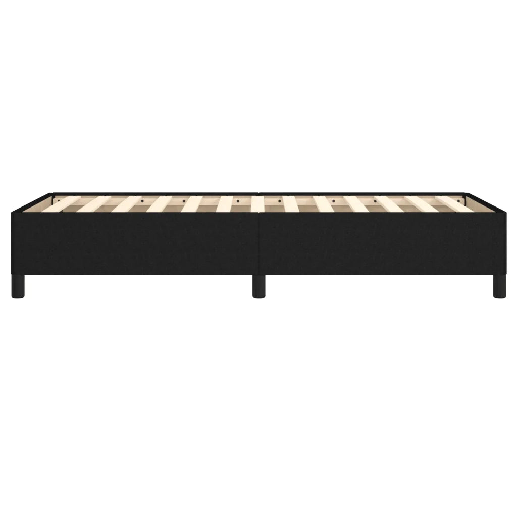 Letto singolo | Letto per adulti | Giroletto senza Materasso Nero 100x200 cm in Tessuto