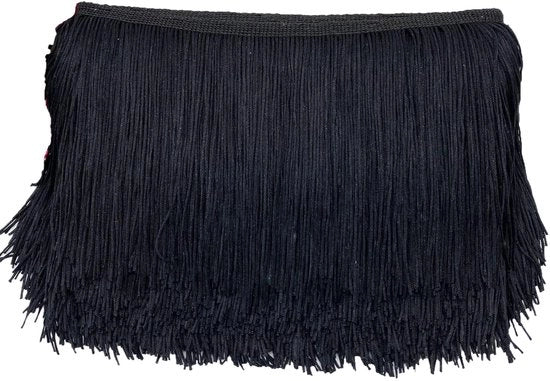Decorazione con frange 15 cm larga - Lint decorativo - Frange per abbigliamento - Accessori per confezione DIY - Materiale polyester - Lunghezza 5 metri