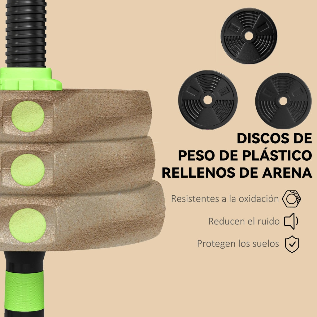 Set di manubri regolabili 20 kg ¨C Minimal ¨C verde