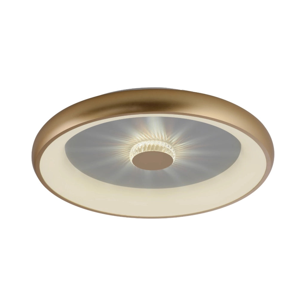 Plafoniera LED Vertigo 61,5cm 37W ottone con telecomando