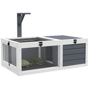 Casetta per Tartarughe con 2 Scomparti ¨C Minimal ¨C Grigio Legno