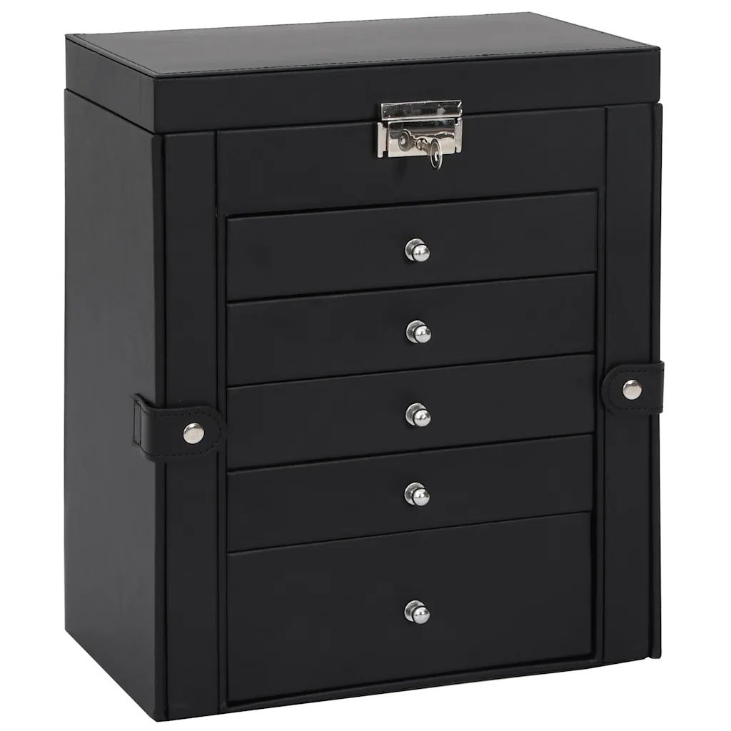 Portagioie a 6 Strati con Specchio Chiudibile a Specchio Nero 4103565