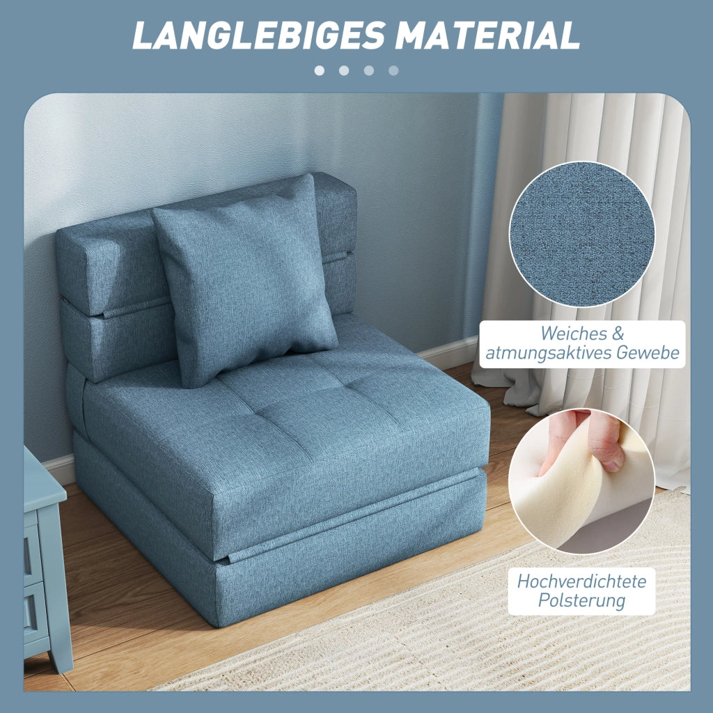 Letto a soppalco imbottito ¨C zephmum ¨C blu scuro 70x70x61