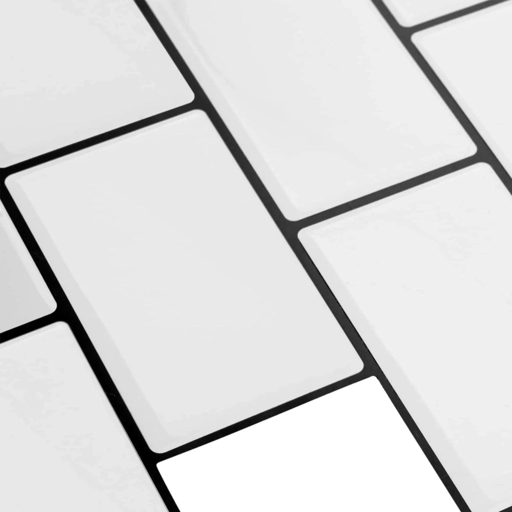 Piastrella subway 20 pcs Bianco e Nero 30 x 30 cm 42046124