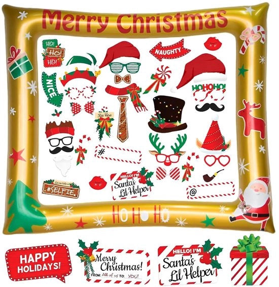 Supporto per foto espandibile - 39 pezzi di accessori per foto - decorazione per feste di Natale - materiali di alta qualità - facile da montare - accessori per foto