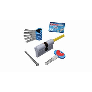 SECUREMME CILINDRO K1 5CH+1C 30+50 CROMO SAT POMOLO- 1,0 pz