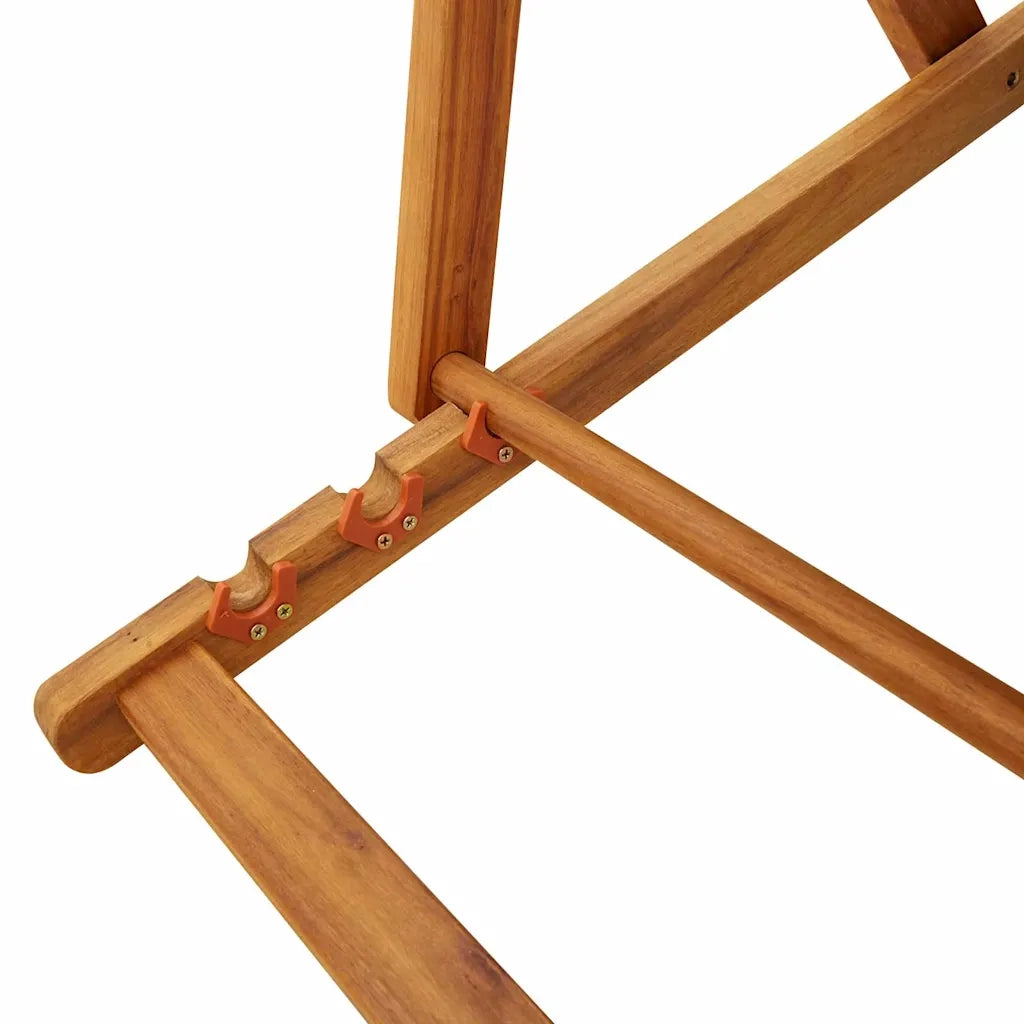 Sedia da spiaggia 2 pcs Marrone Legno di Acacia Massello 3325140