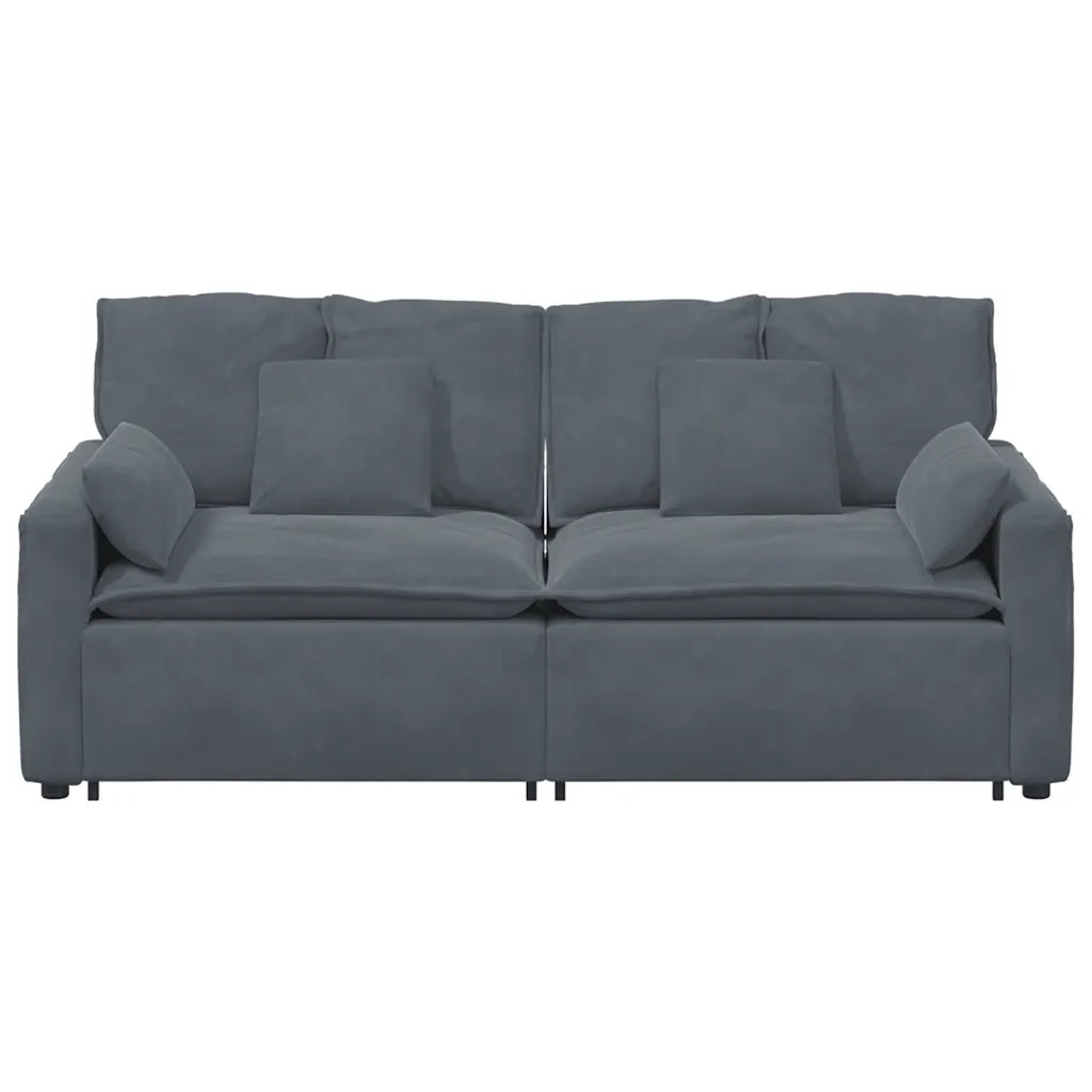 Divano Modulare con Cuscini Grigio Scuro 3321130
