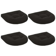 Cuscini per Sedia in 4 Pezzi 4 pz 100% Poliestere Nero 945296