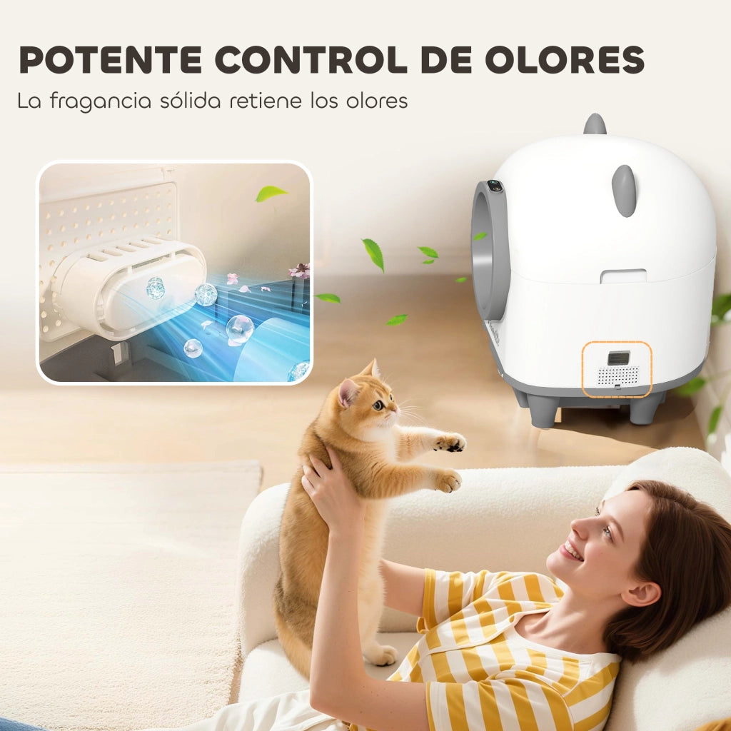Arenero per Gatti Autolimpiante 80L ¨C zephmum ¨C Grigio
