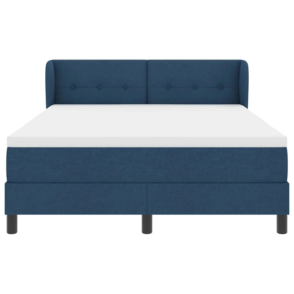 Letto a molle con materasso Blu 160 x 200 cm Tessuto 3340037