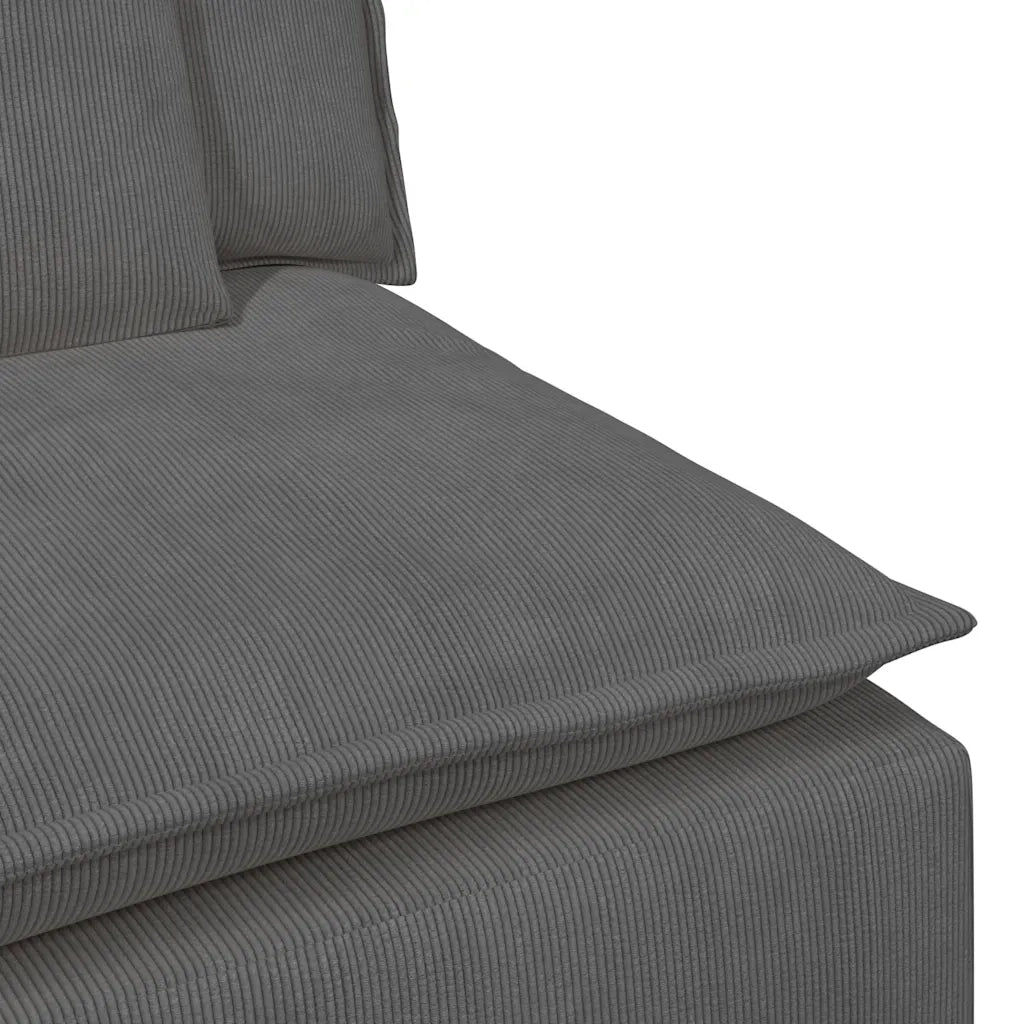 Modulo Centrale Divano Modulare con Cuscini Grigio Scuro 100 cm 4104438