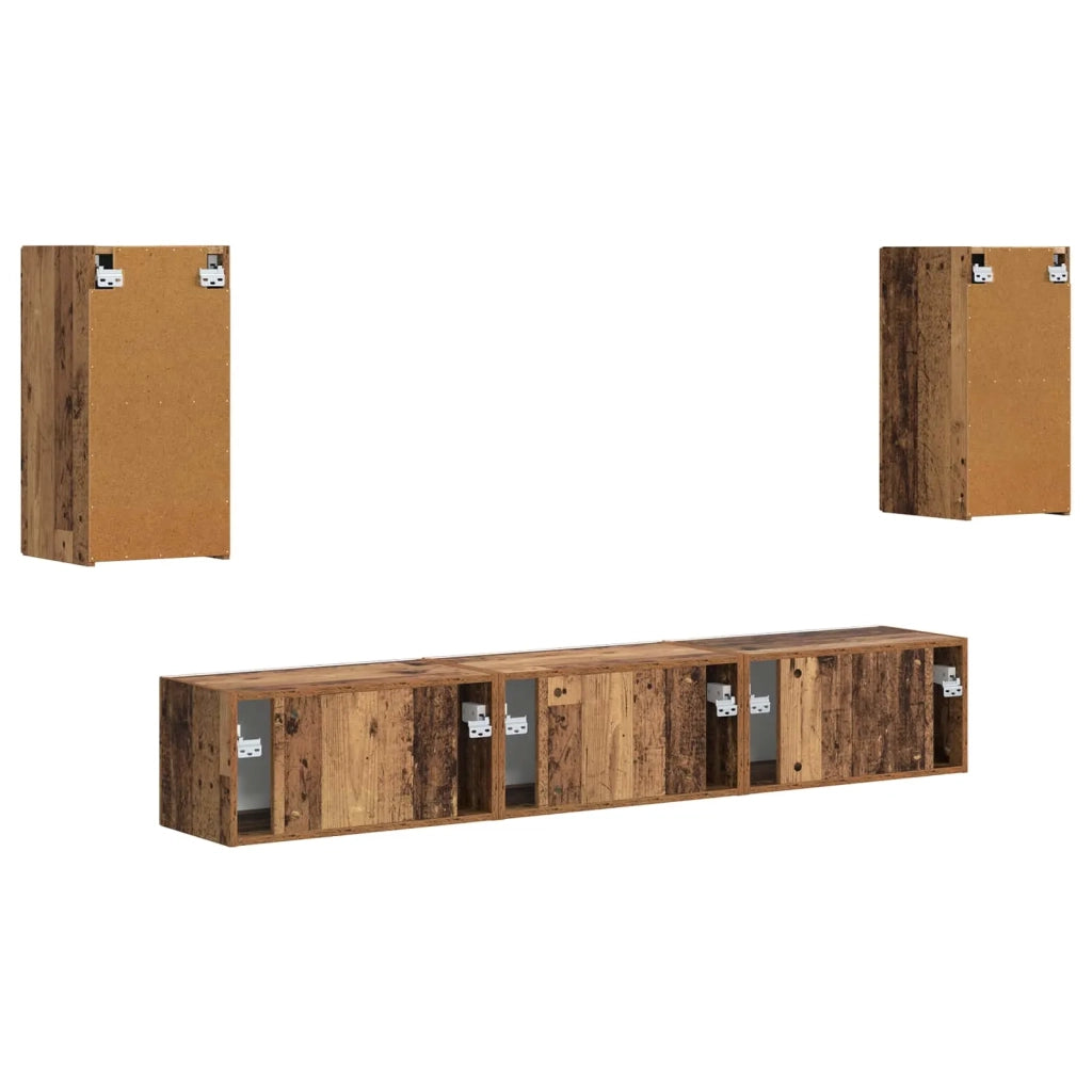 Set mobile TV 5 pcs Legno vecchio Legno multistrato 3409076