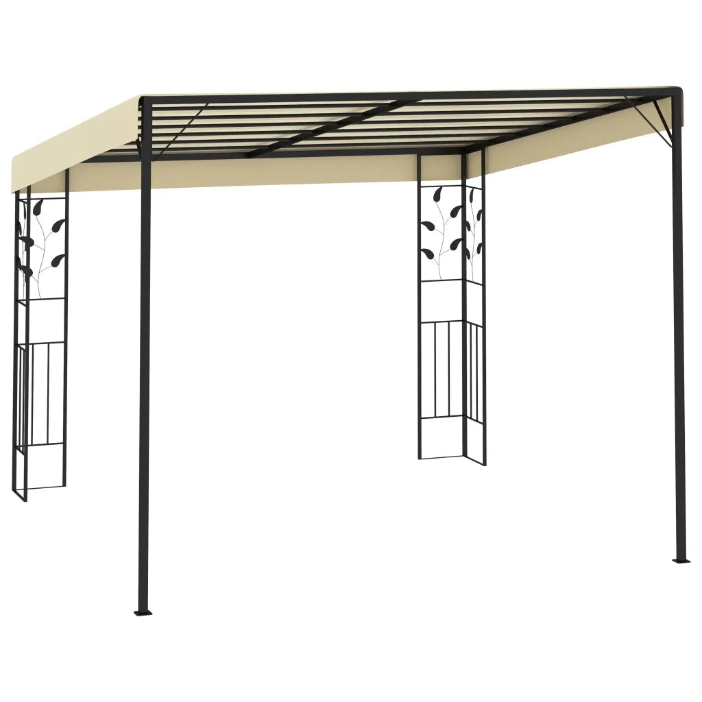 Gazebo | Pergolato a Parete 3x3x2,5 m Crema