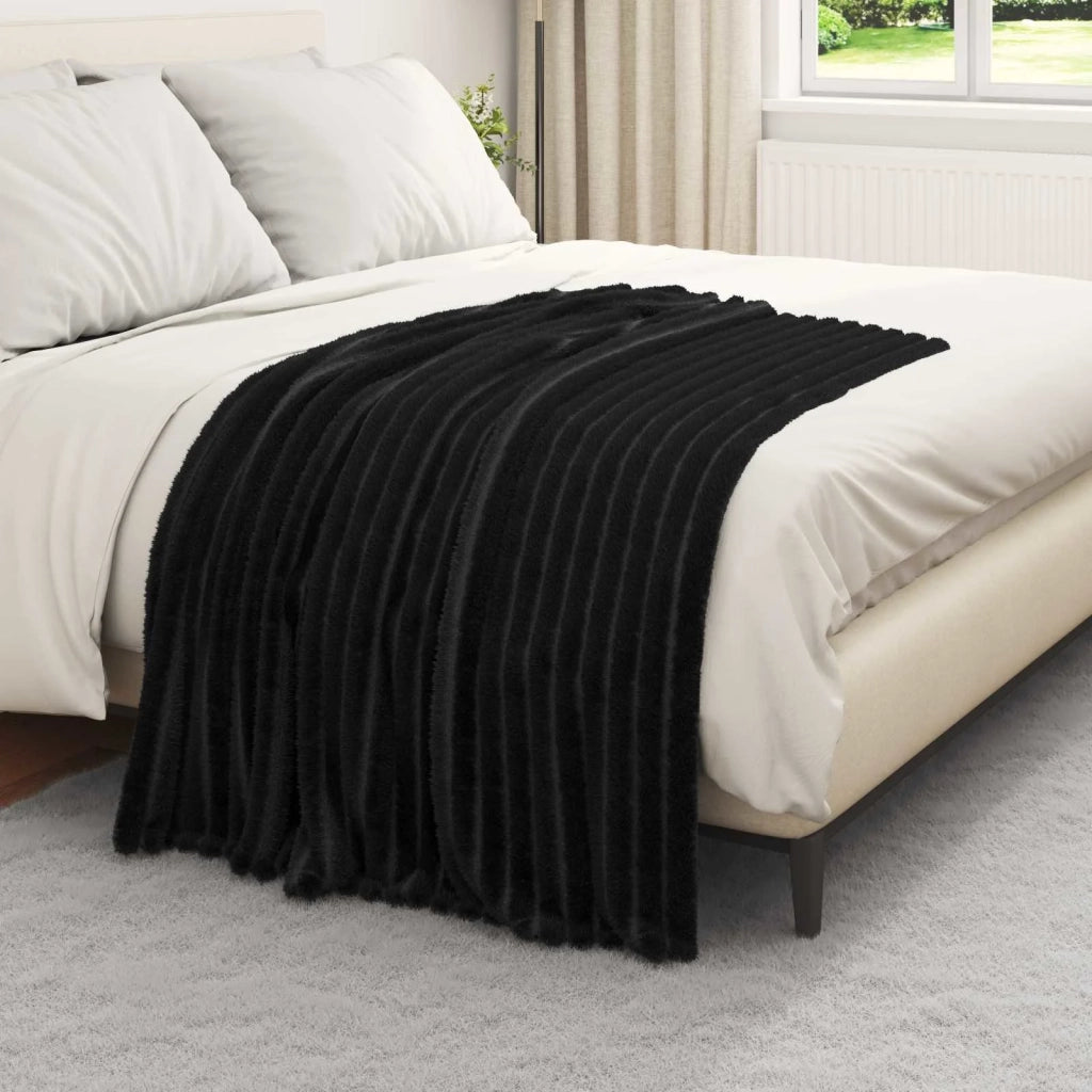 Coperte da Pile 6 pcs Nero 150 x 130 cm Panno 42016885