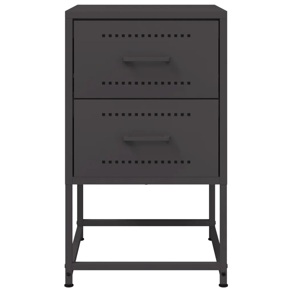 Comodini 2 pz Neri 36x39x60,5 cm in Acciaio 846459