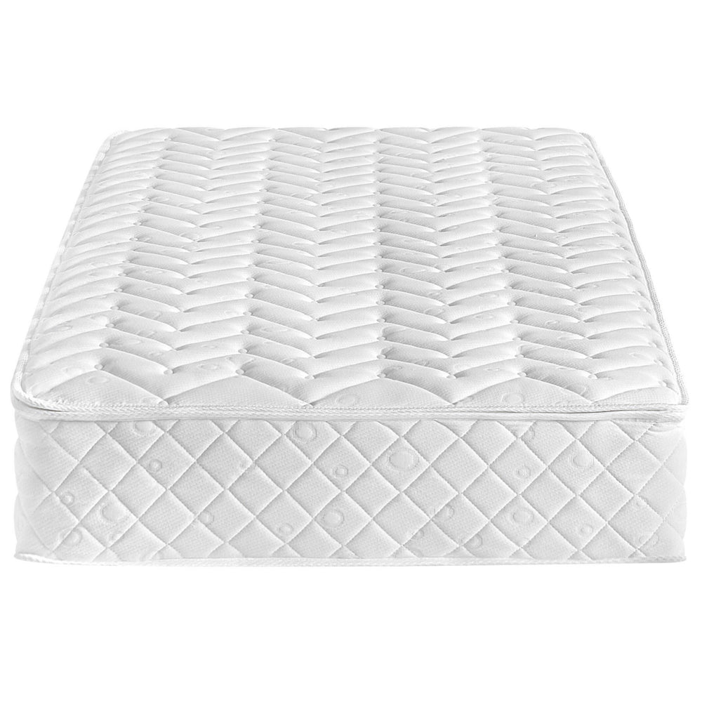 Materasso a molle insacchettate bianco rigido 90 x 200 cm in poliestere con memory foam di raffreddamento con cerniera