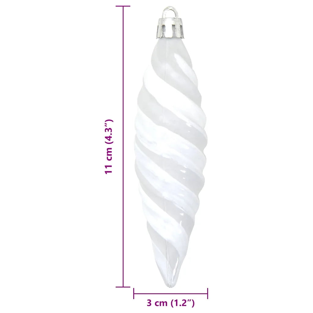 Palla a spirale di Natale 40 pcs Bianco Plastica 42018900
