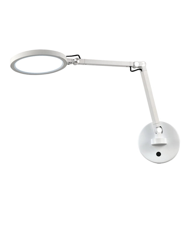 Regina - Lampada da muro orientabile rotonda Fabas Luce - Applique LED 9W dimmerabile CCT (3000K 4000K 5000K 6000K) - Bianca