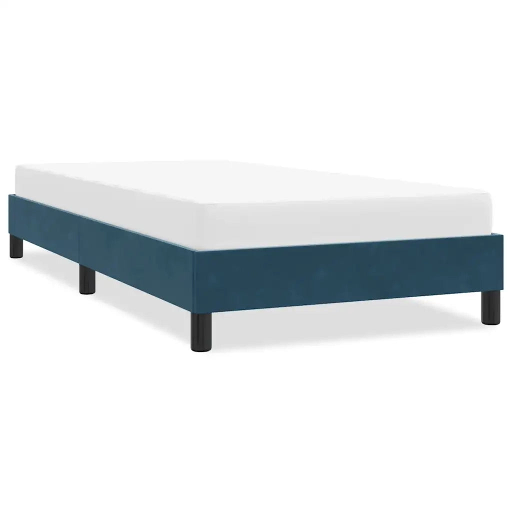 Giroletto senza Materasso-Struttura Letto Blu Scuro 100x210 cm in Velluto