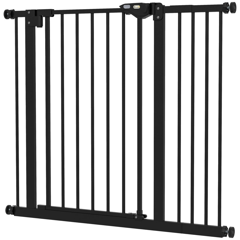 Cancellino per Cani Regolabile ¨C Minimal ¨C Nero, Acciaio e Plastica, 74-100x77 cm