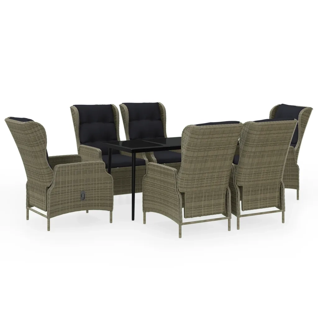 Set da Pranzo da Giardino 7 pz Marrone 3099670