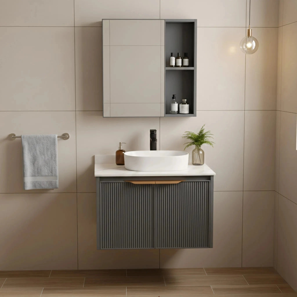 Set Di Mobili Da Bagno Con Top Marti 60cm Grey