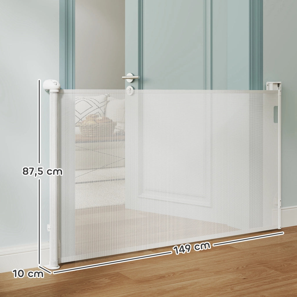 Barriera per Cani Retrattile ¨C Minimal ¨C Bianco 0-140 cm