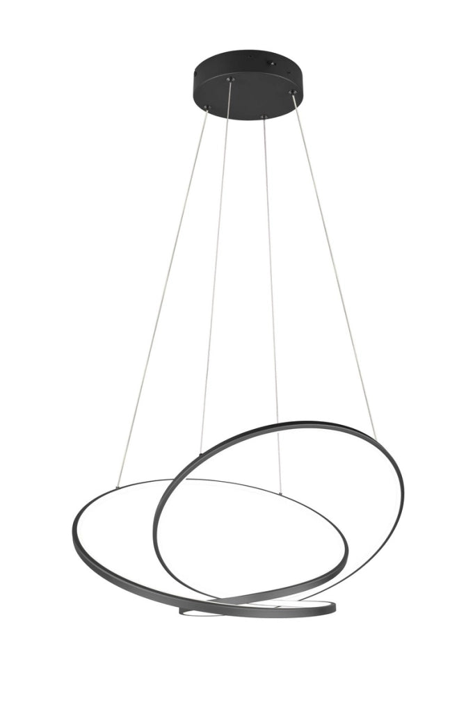 Lampada a sospensione moderna nera LED 52W CCT Darvin Trio