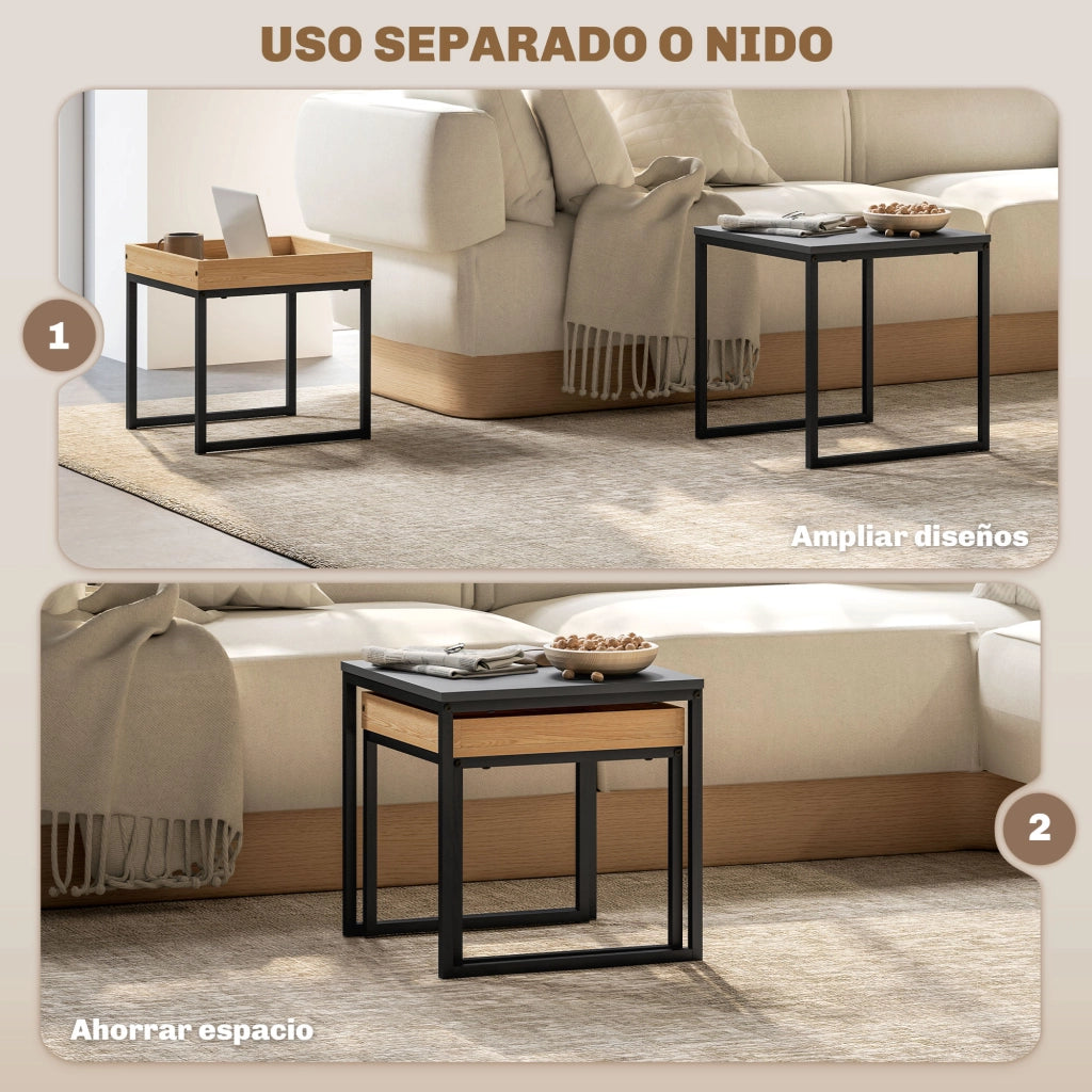 Tavolino da caff¨¨ ¨C Minimal ¨C nero e rovere