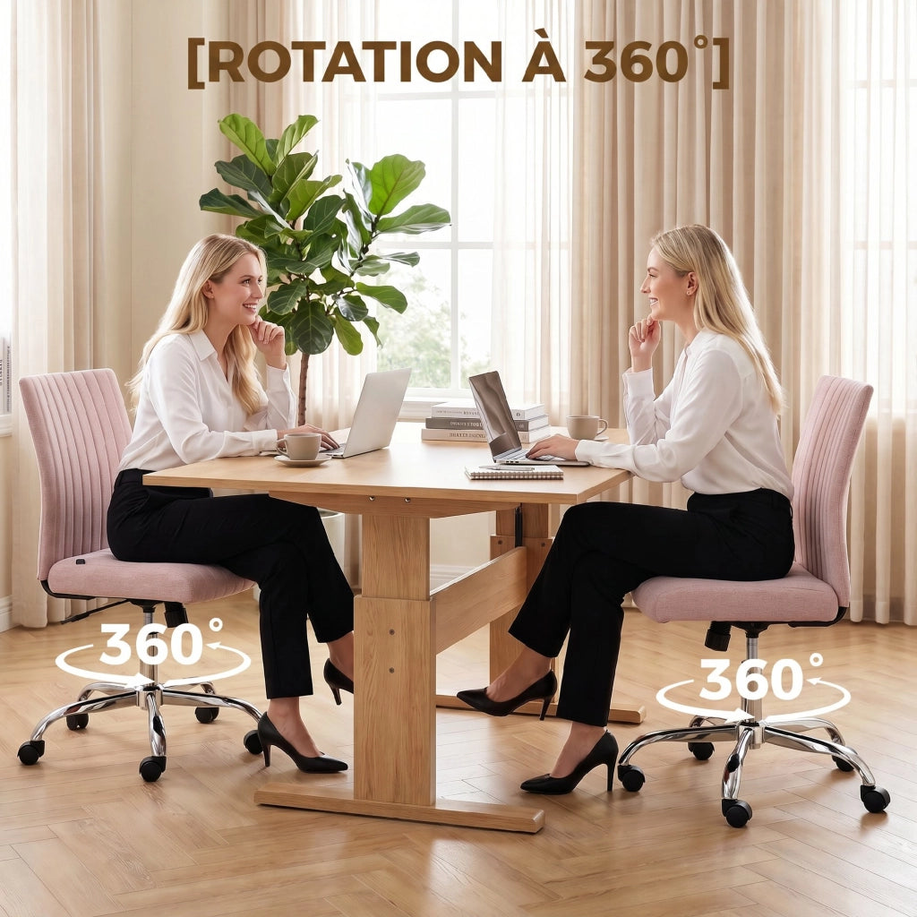 Sedia da ufficio ¨C Minimal ¨C rosa 43x56x89-99 cm