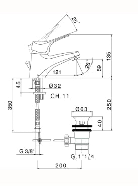 Miscelatore lavabo monocomando modello MITO 3