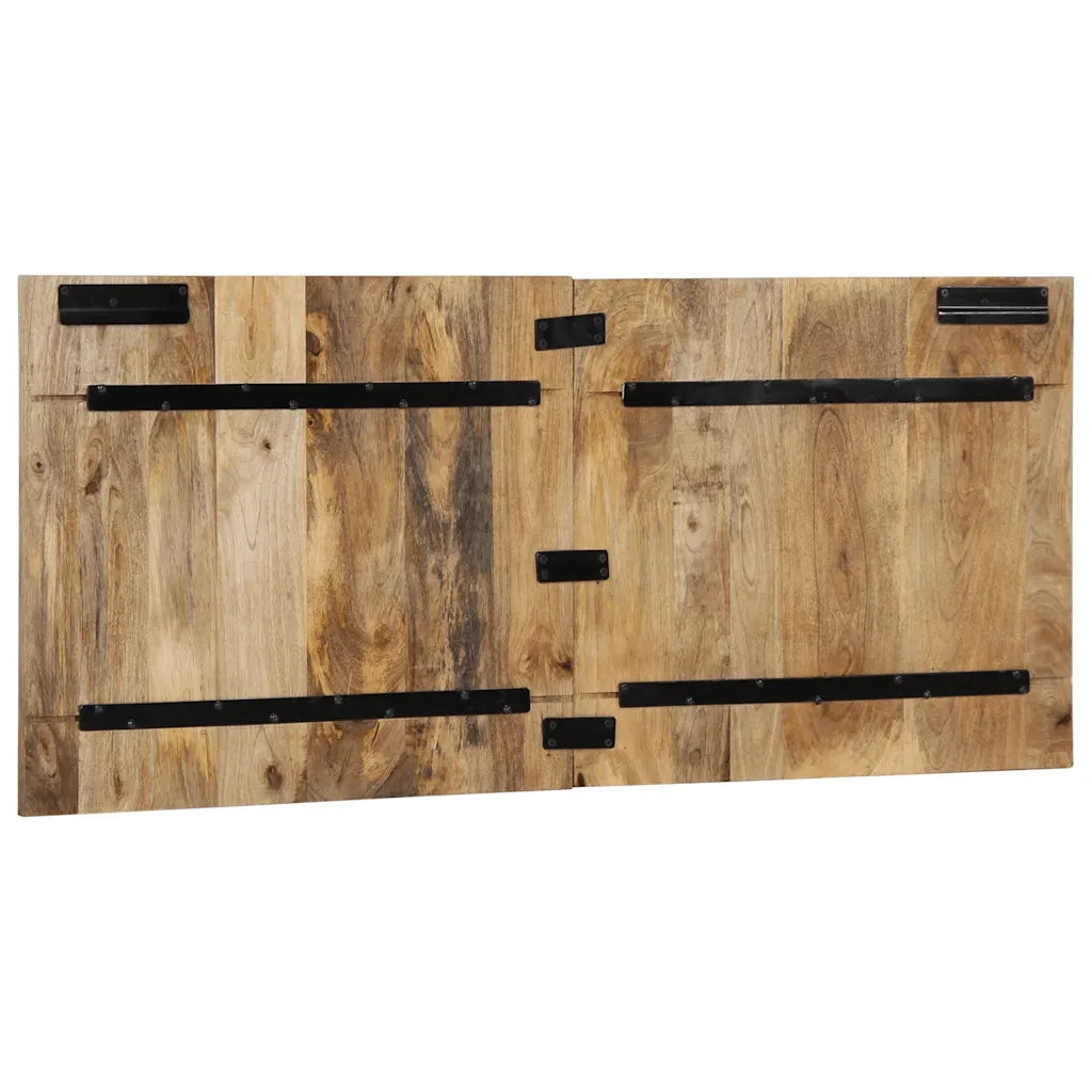 Testiera 120 cm in Legno Massello di Mango Grezzo 4017491