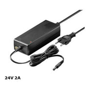 ALIMENTATORE TRASFORMATORE 24V 2A 48W STRISCIA LED TELECAMERE DVR STABILIZZATO
