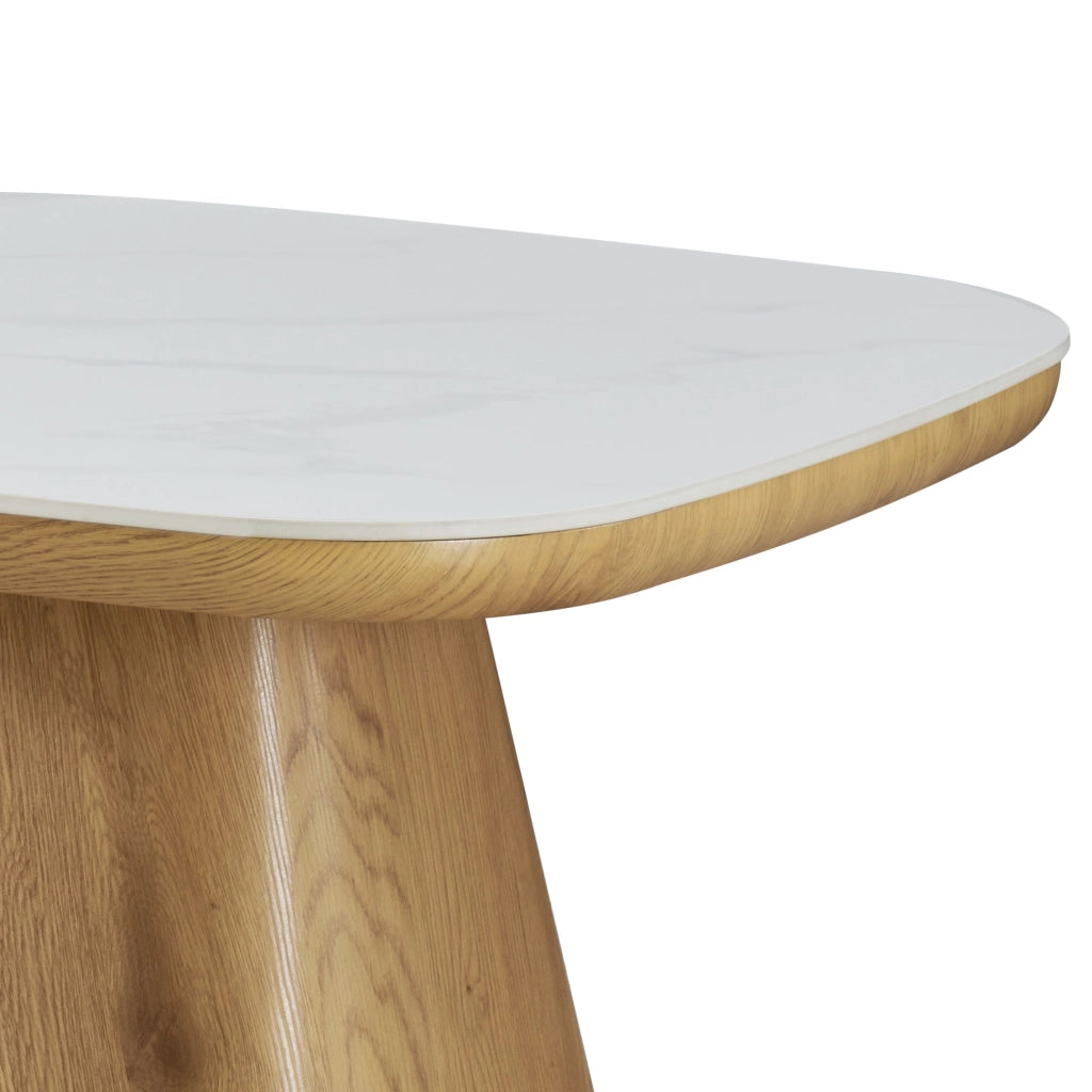 Tavolo BODEN 80x80cm bianco + marrone