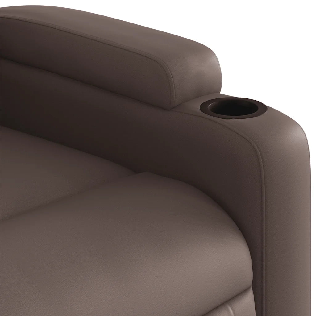 Poltrona | Sedia Relax Reclinabile Marrone in Similpelle