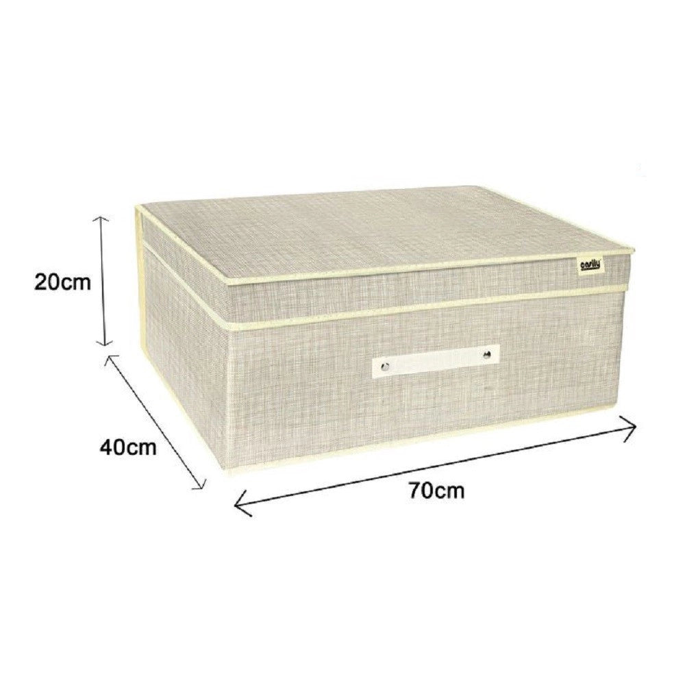 Trade Shop - Box Scatola Salvaspazio Portatutto Contenitore Organizer 70 X 40 X 20 Cm 69697 -