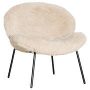 Poltrona SACHA in pelliccia sintetica beige