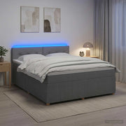 Letto box spring con materasso Grigio Chiaro 140 x 190 cm 3452925