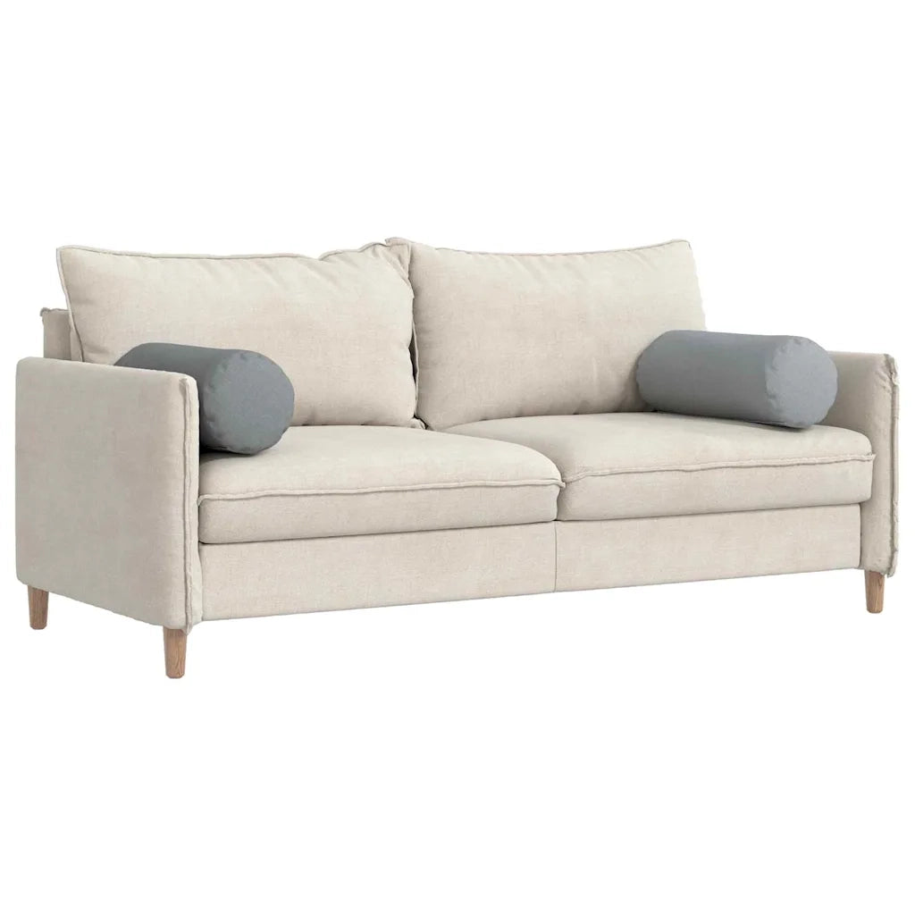 Cuscini a rullo 2 pz | Cuscini per sedie Grigio chiaro ? 25 x 70 cm Tessuto