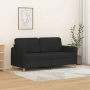 Divano a 2 Posti-Sofa 2 Posti Nero 120 cm in Tessuto 342041