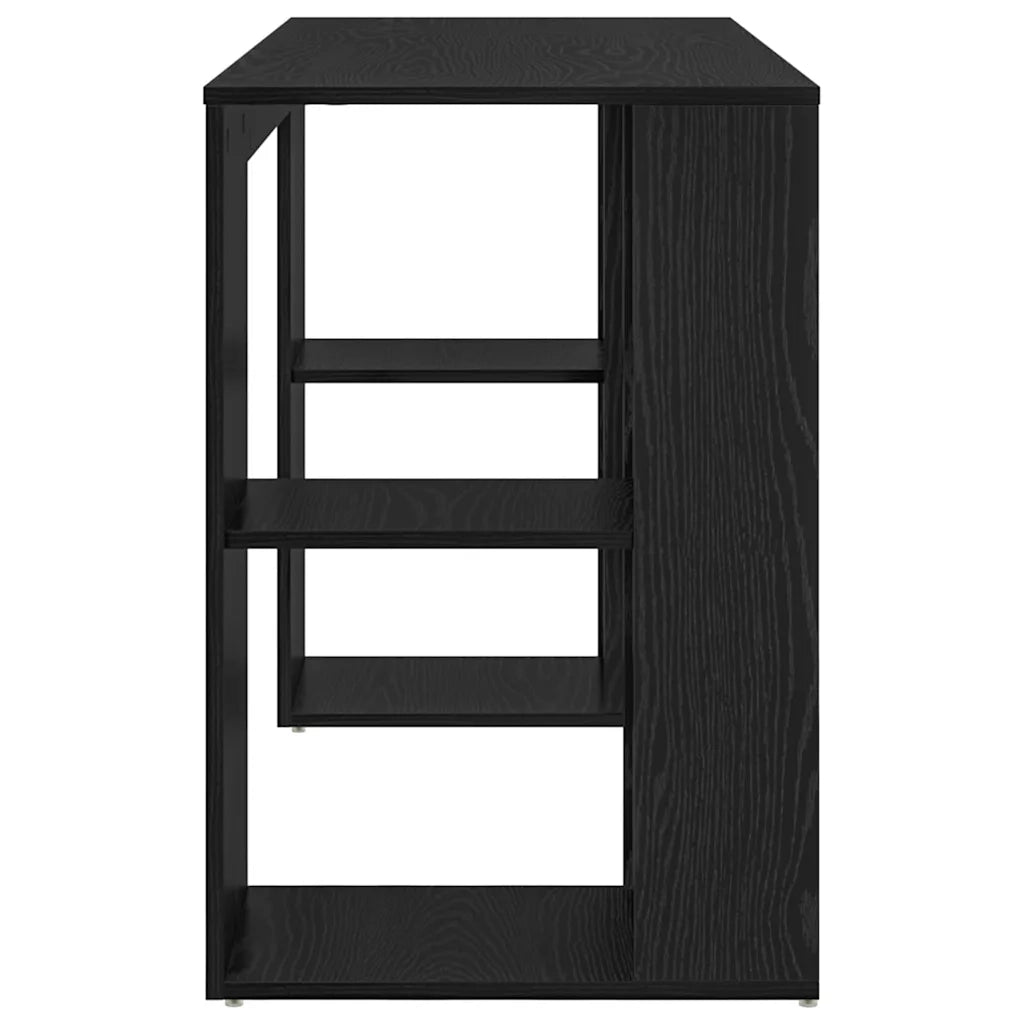 Scrivania Rovere Nero 130 x 50.5 x 75 cm Legno multistrato 869499