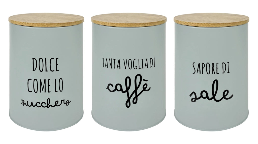 Contenitori Certificati Contatto Alimentare Contenitore Sale Zucchero Caffè Moderne Scritte Barattolo Con Coperchio Ermetico Legno Bambù Dispenser Organizzatori Alimenti Spezie Salvia