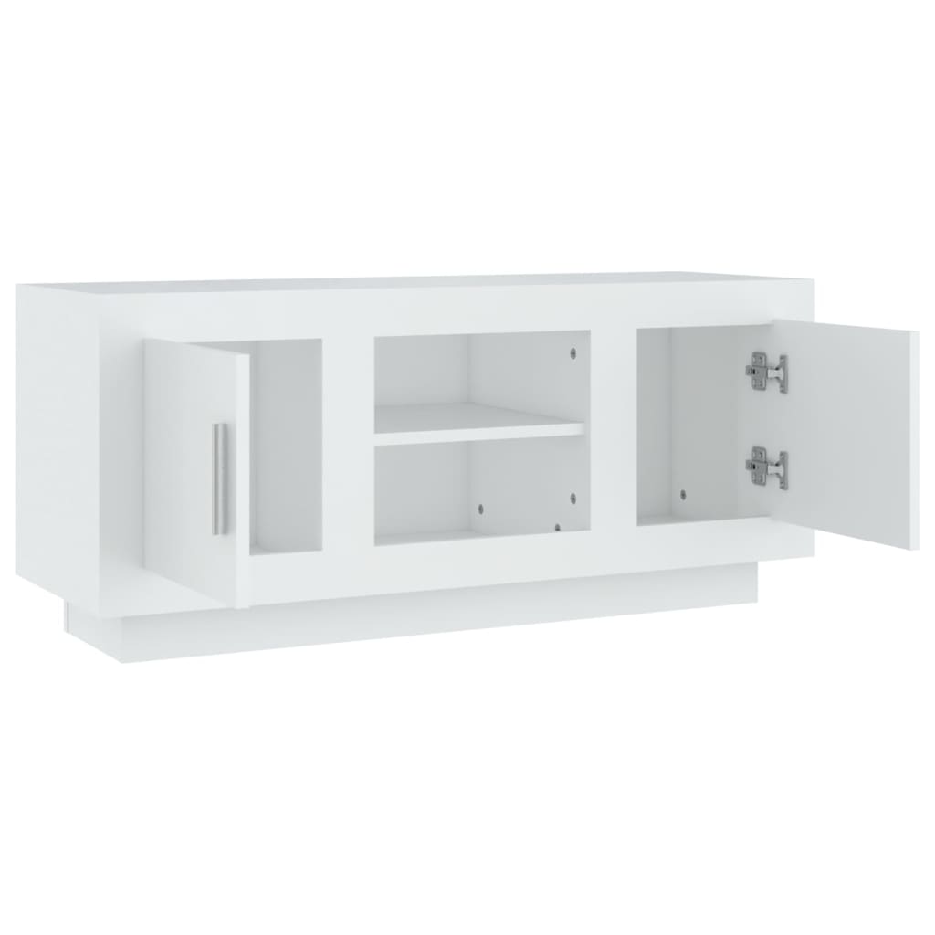 Mobile Porta TV-Mobile per TV-Credenza TV Bianco 102x35x45 cm in Legno Multistrato 236548