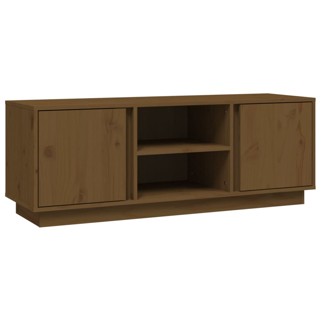 Mobile Porta TV-Mobile per TV-Credenza TV ambra 110x35x40,5 cm in Legno Massello di Pino 726595