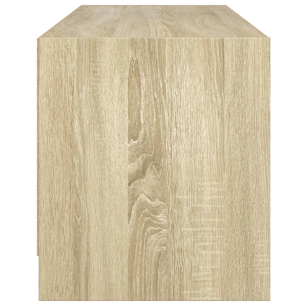Mobile Porta TV con Ante-Mobile per TV-Credenza TV in Vetro Rovere Sonoma 102x37x42 cm 488962