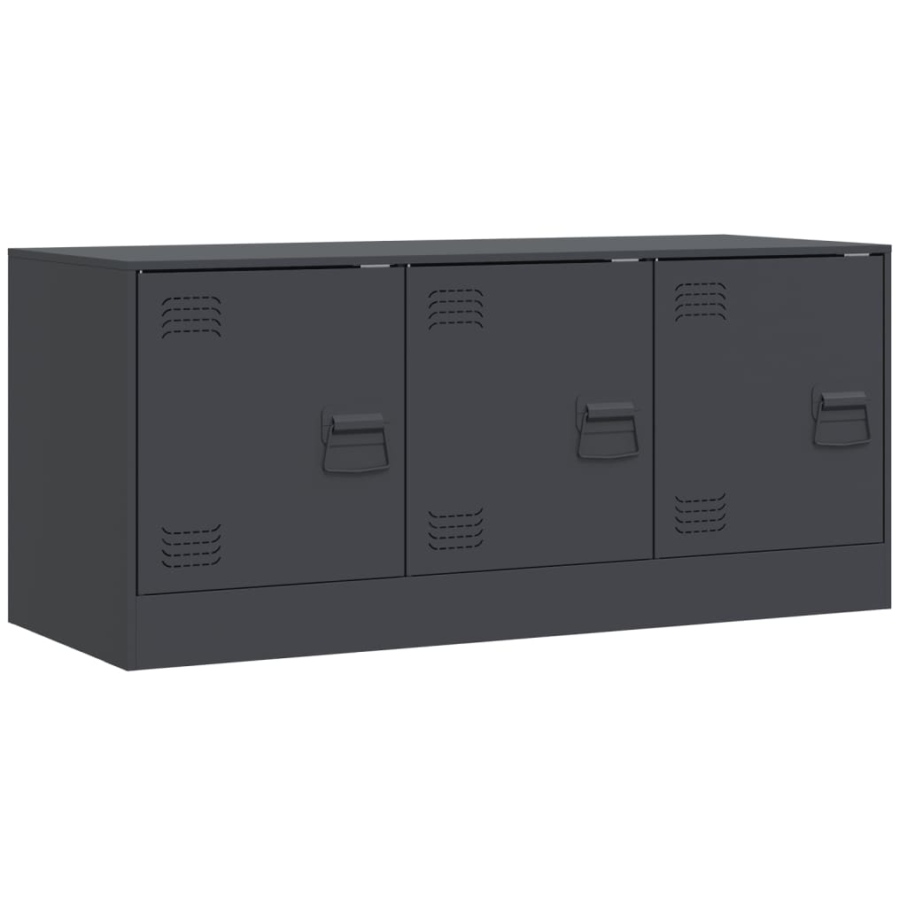 Mobile Porta TV-Mobile per TV-Credenza TV Antracite 99x39x44 cm in Acciaio 585784