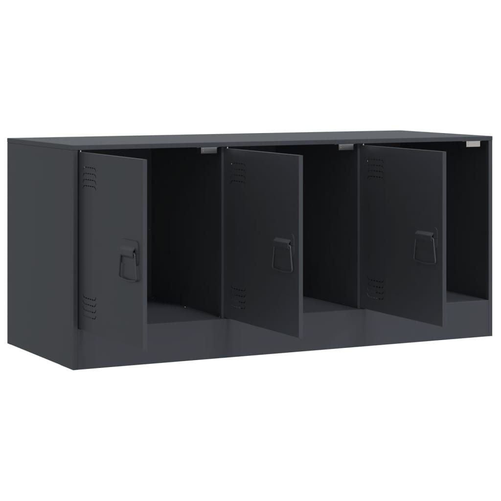 Mobile Porta TV-Mobile per TV-Credenza TV Antracite 99x39x44 cm in Acciaio 585784