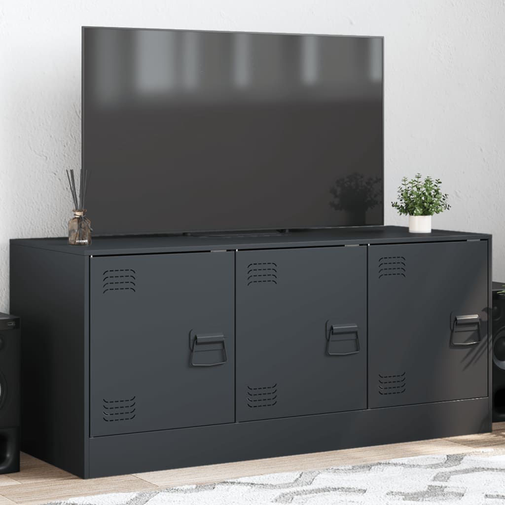 Mobile Porta TV-Mobile per TV-Credenza TV Antracite 99x39x44 cm in Acciaio 585784